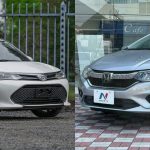 Toyota Axio vs Honda Grace